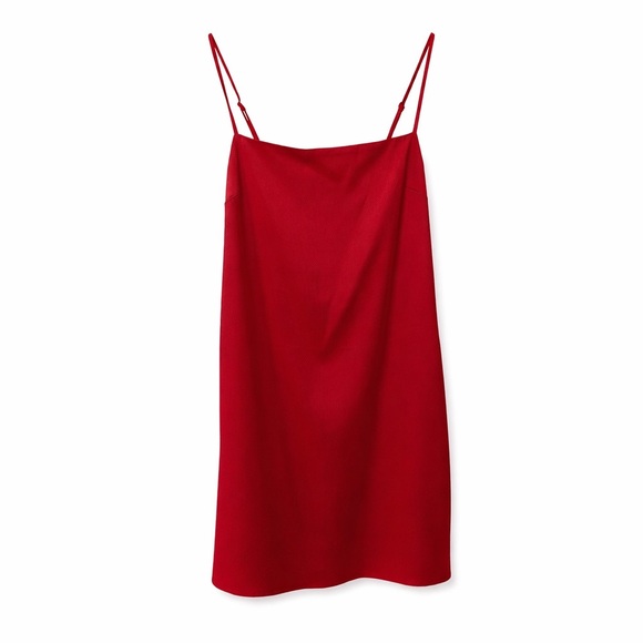 Garage Dresses & Skirts - Garage Red Satin Slip Dress | Adjustable Straps | Size XS